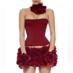 ‼️SOLD‼️

Fanci club set in red corset & skirt